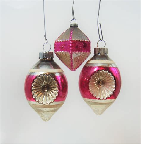 antique pink christmas ornaments|old world christmas pink ornaments.